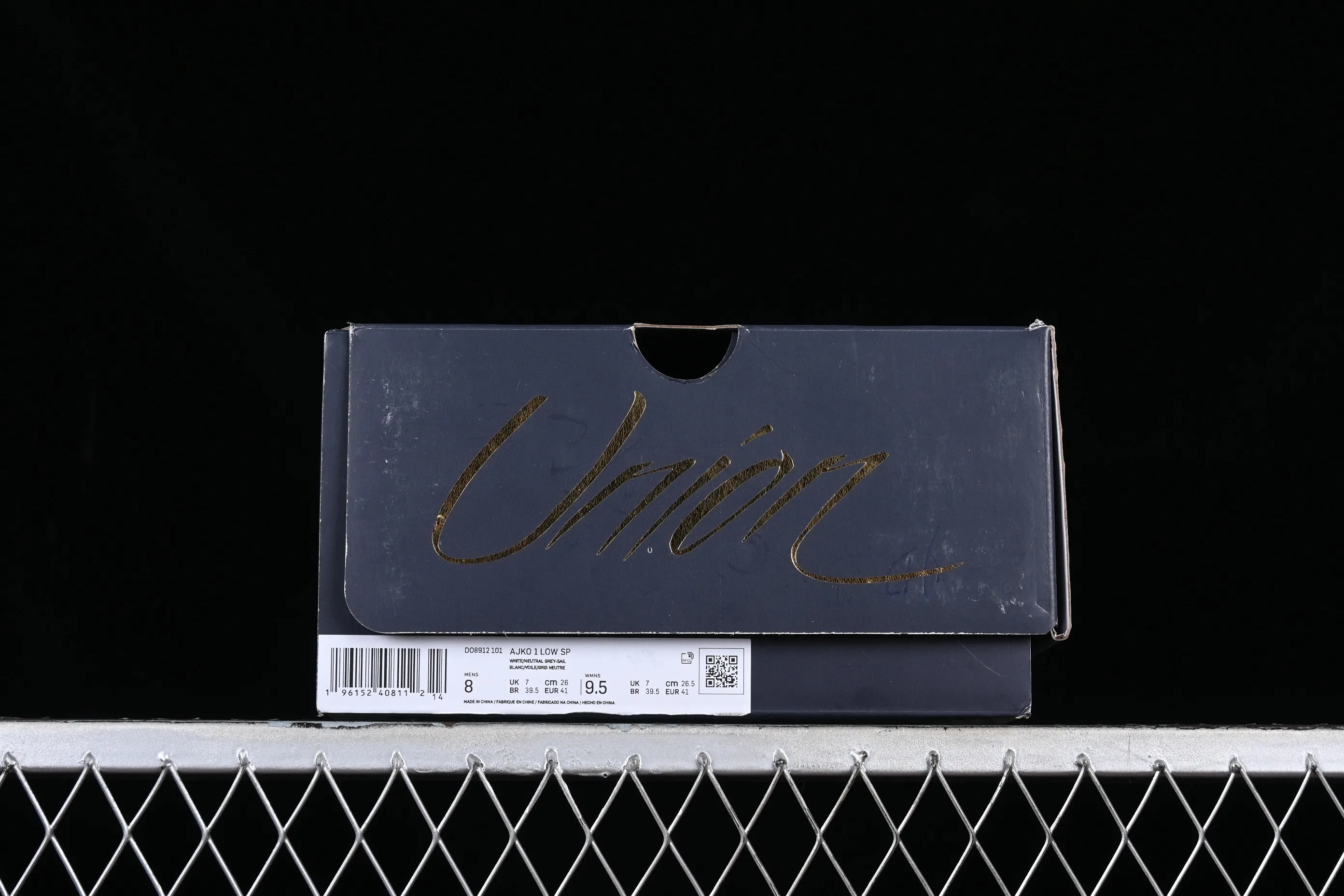 All categories Air Jordan Jordan series basketball shoes Air Jordan 1 Low Y version Uion LA x Air Jordan AJ1 KO Low joint white and gray low-top retro basketball shoes DO8912-101